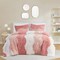 Soft Sherpa Faux Fur Comforter Twin XL Pink White 2 Piece Set